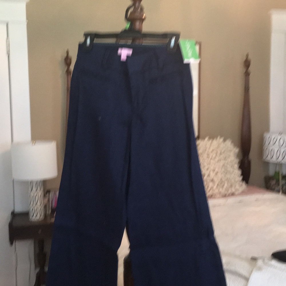 Lilly Pulitzer wide leg linen/cotton dress pants